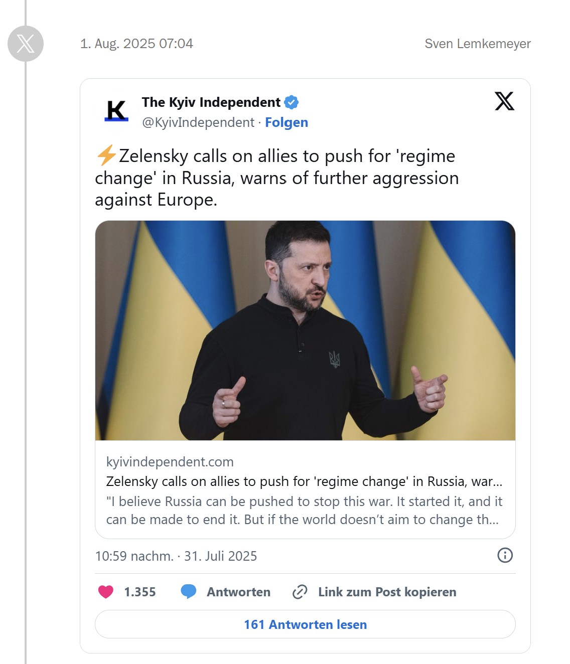 Media Integration on Tagesspiegel Live Blog