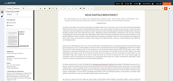 The Easy Editor environment built with Booktype | Photo credit http://www.buchreport.de/