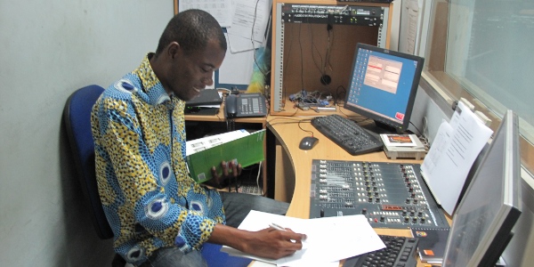 West Africa Democracy Radio Studio, Dakar, Senegal.