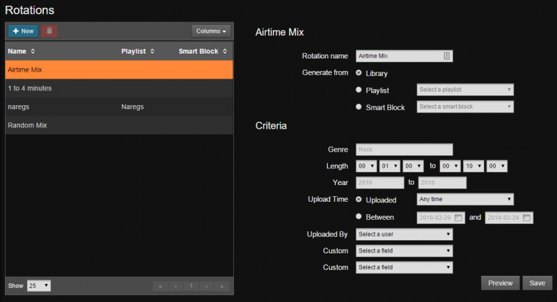 Rotations in Airtime Pro